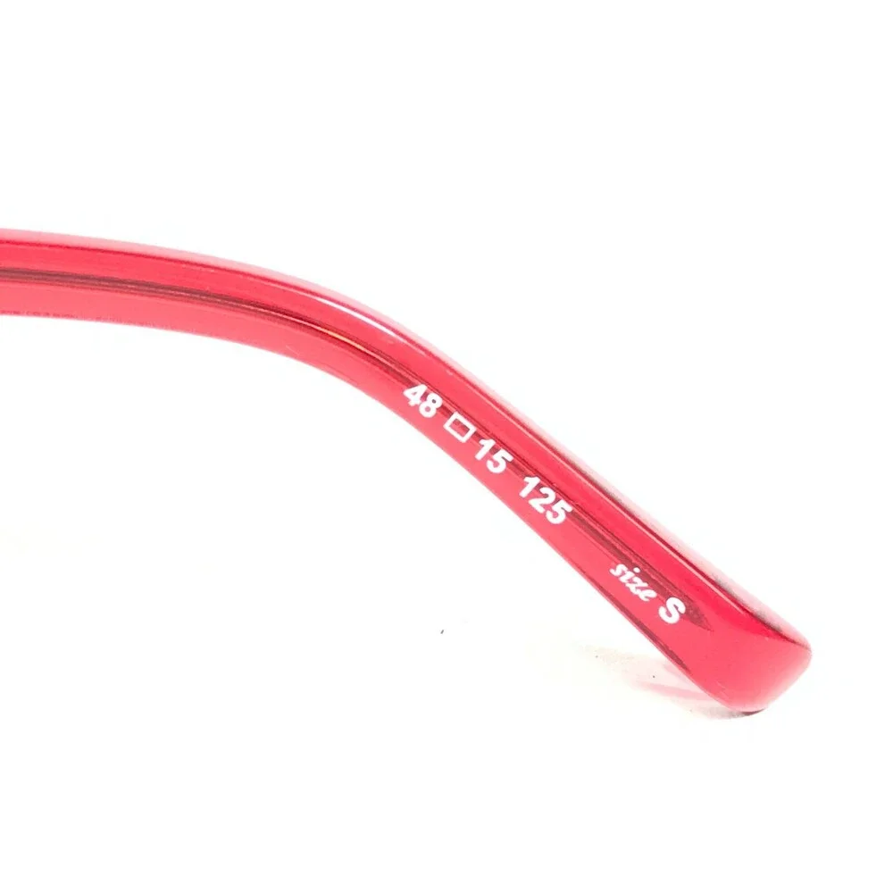 Etnia Barcelona Petite Eyeglasses Frames MELMAC BKRD Black Clear Red 48-15-125